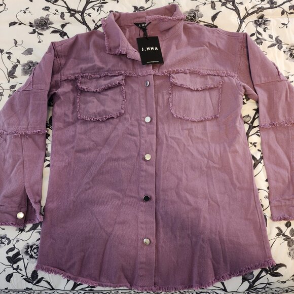 ROCK & ROLL Denim Purple/Lavender Women's Jacket NWT - Size S - Picture 2 of 9